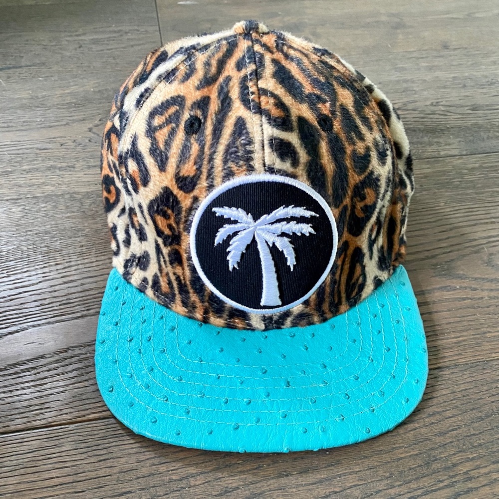 Leopard Print BLVD Hat w/Faux Ostrich Skin…